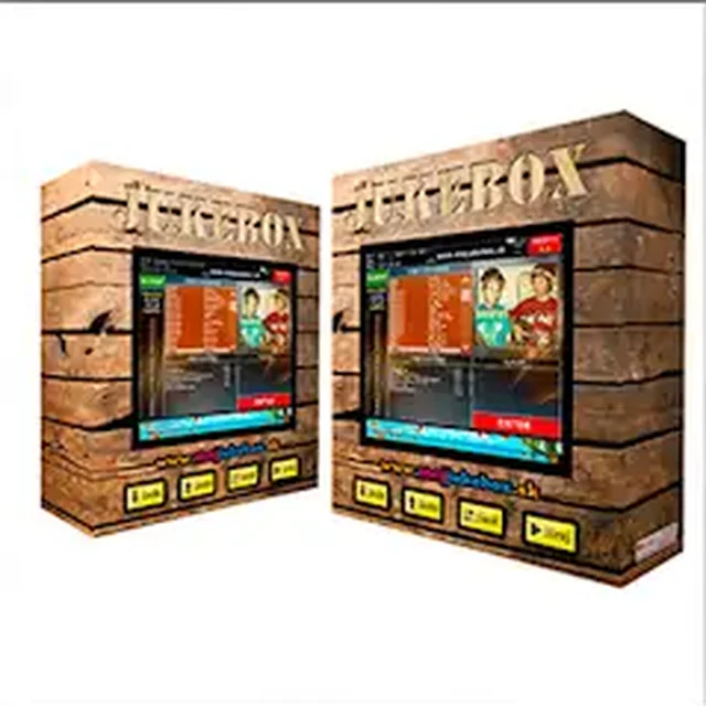Dve ukážky jukeboxu s tehlovým grafickým motívom